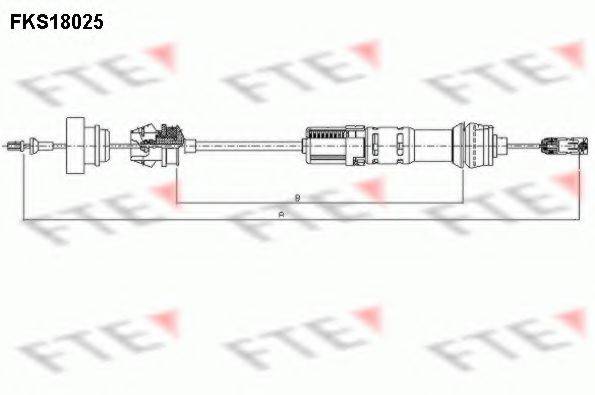 FTE FKS18025 Трос, управление сцеплением