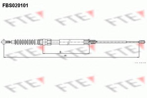FTE FBS020101 Трос, стоянкова гальмівна система