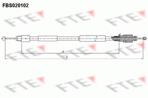 FTE FBS020102 Трос, стоянкова гальмівна система