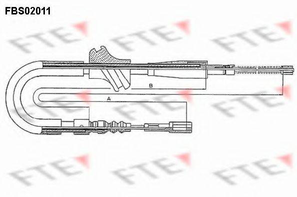Трос, стояночная тормозная система FTE FBS02011