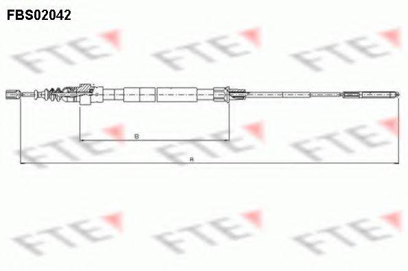Трос, стоянкова гальмівна система FTE FBS02042