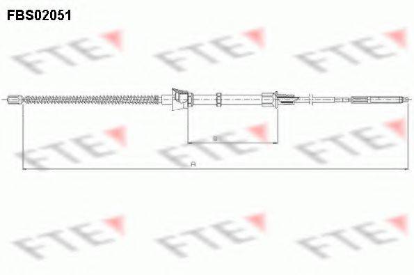FTE FBS02051 Трос, стоянкова гальмівна система