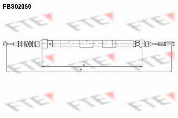 Трос, стоянкова гальмівна система FTE FBS02059
