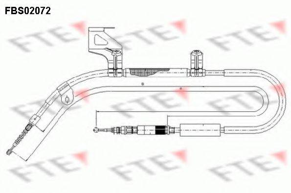 Трос, стоянкова гальмівна система FTE FBS02072