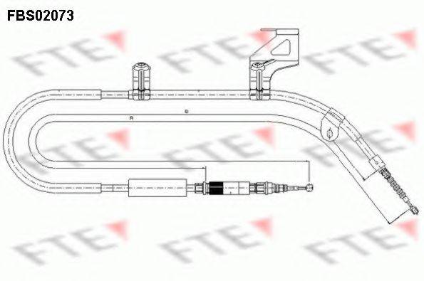 Трос, стоянкова гальмівна система FTE FBS02073