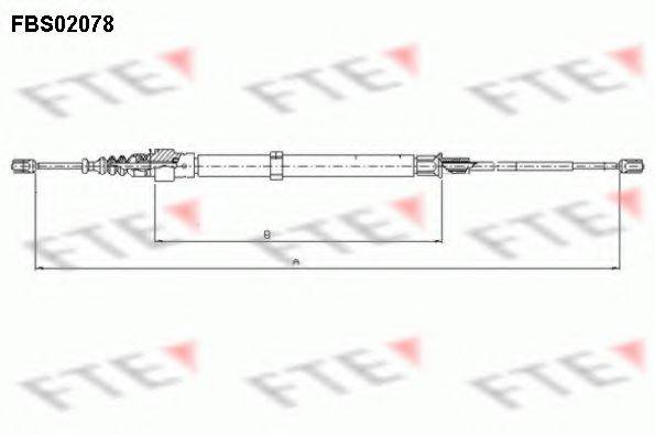 FTE FBS02078 Трос, стоянкова гальмівна система