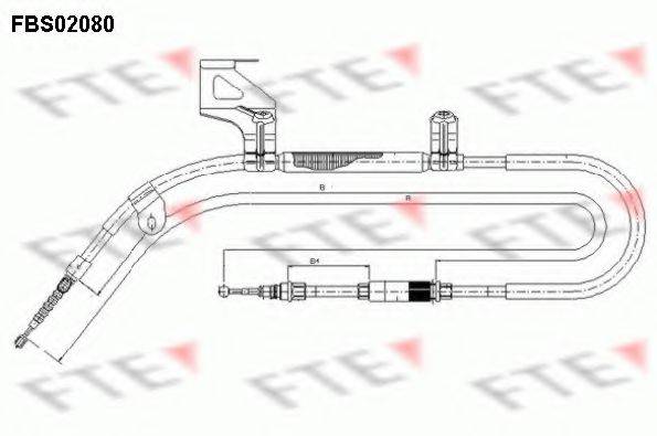 FTE FBS02080 Трос, стояночная тормозная система