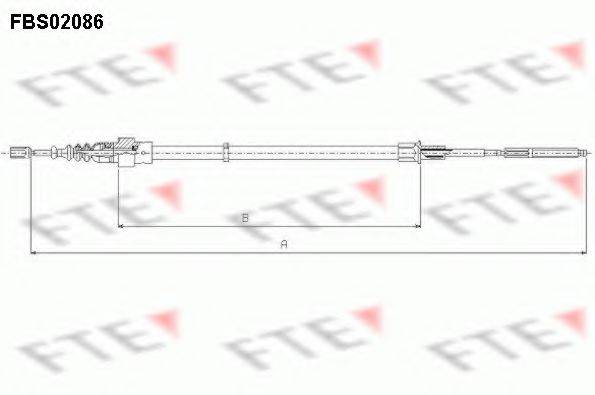 FTE FBS02086 Трос, стоянкова гальмівна система