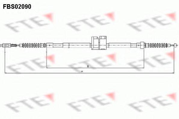 Трос, стоянкова гальмівна система FTE FBS02090