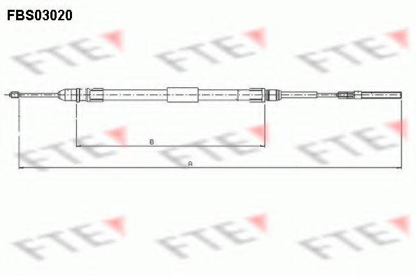 FTE FBS03020 Трос, стояночная тормозная система