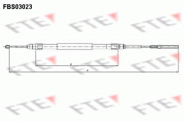Трос, стоянкова гальмівна система FTE FBS03023