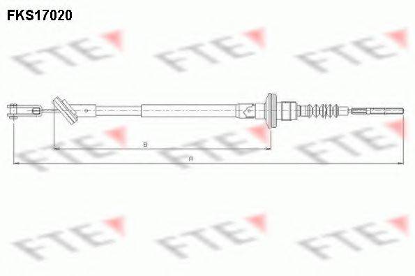 FTE FKS17020 Трос, управление сцеплением