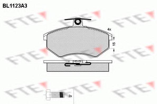 FTE BL1123A3 Комплект тормозных колодок, дисковый тормоз