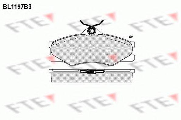 FTE BL1197B3 Комплект тормозных колодок, дисковый тормоз