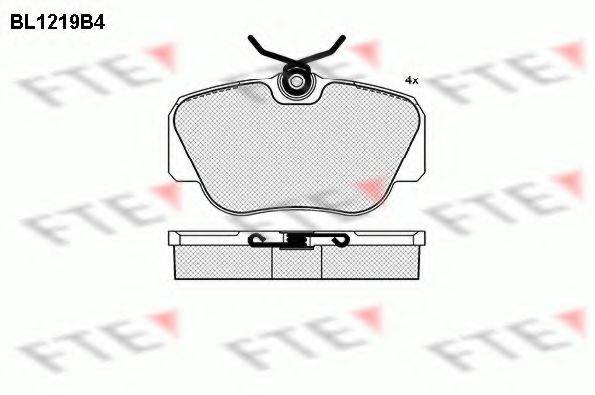 FTE BL1219B4 Комплект тормозных колодок, дисковый тормоз