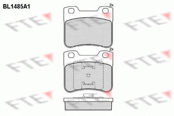 Комплект тормозных колодок, дисковый тормоз FTE BL1485A1