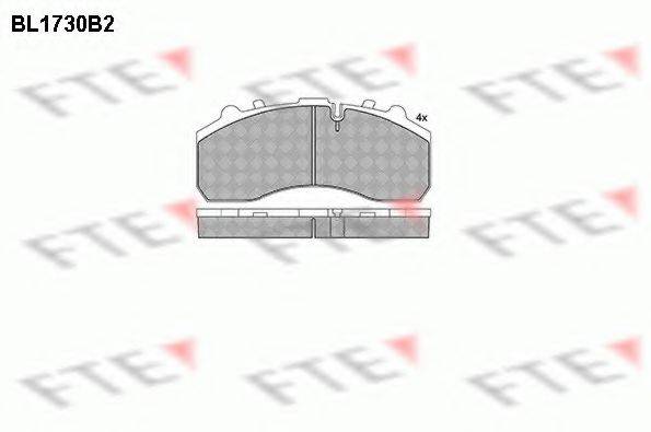 FTE BL1730B2 Комплект тормозных колодок, дисковый тормоз