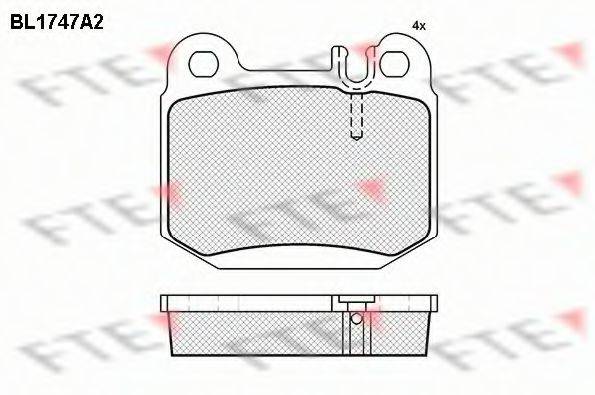 Комплект тормозных колодок, дисковый тормоз FTE BL1747A2