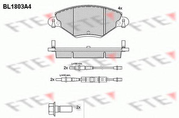 Комплект тормозных колодок, дисковый тормоз FTE BL1803A4