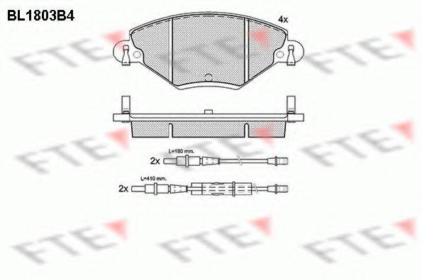 Комплект тормозных колодок, дисковый тормоз FTE BL1803B4