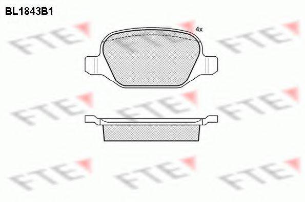 FTE BL1843B1 Комплект тормозных колодок, дисковый тормоз
