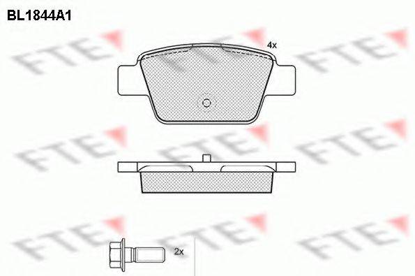 FTE BL1844A1 Комплект тормозных колодок, дисковый тормоз