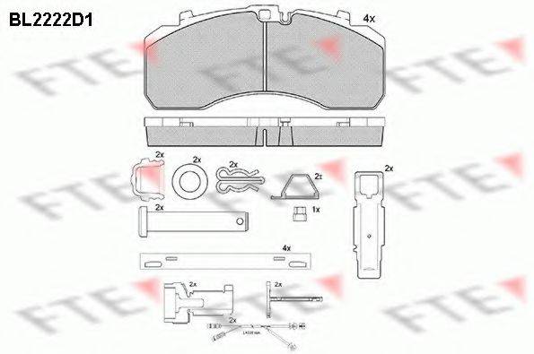 FTE BL2222D1 Комплект тормозных колодок, дисковый тормоз
