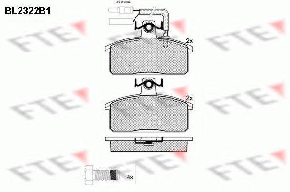 FTE BL2322B1 Комплект тормозных колодок, дисковый тормоз