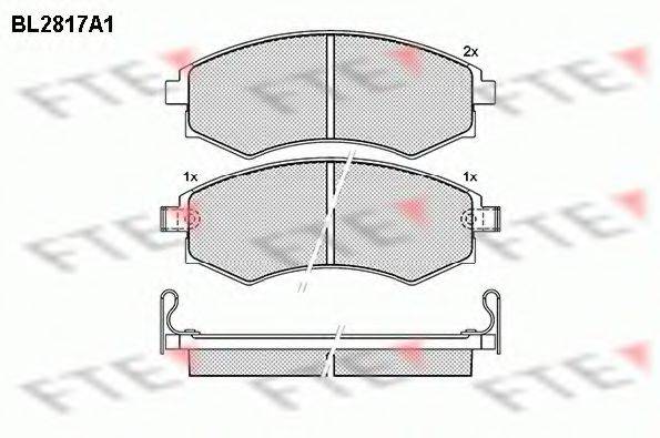 Комплект гальмівних колодок, дискове гальмо FTE BL2817A1