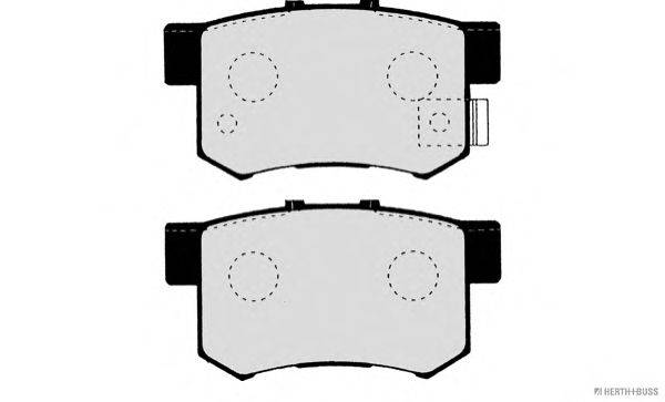 Комплект тормозных колодок, дисковый тормоз HERTH+BUSS JAKOPARTS J3614009