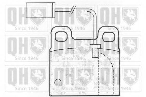 QUINTON HAZELL BP824 Комплект тормозных колодок, дисковый тормоз