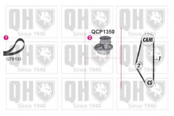 Водяний насос + комплект зубчастого ременя QUINTON HAZELL QBPK9009