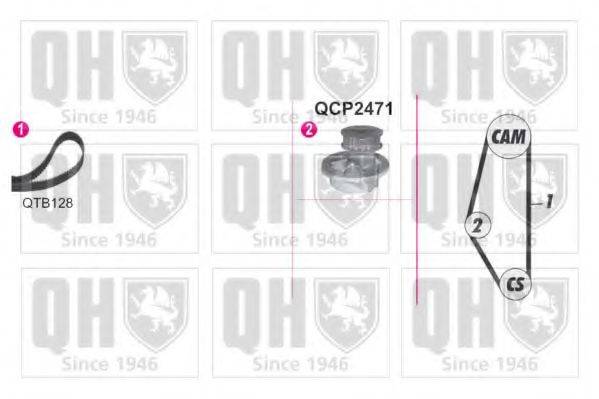 Водяний насос + комплект зубчастого ременя QUINTON HAZELL QBPK9029