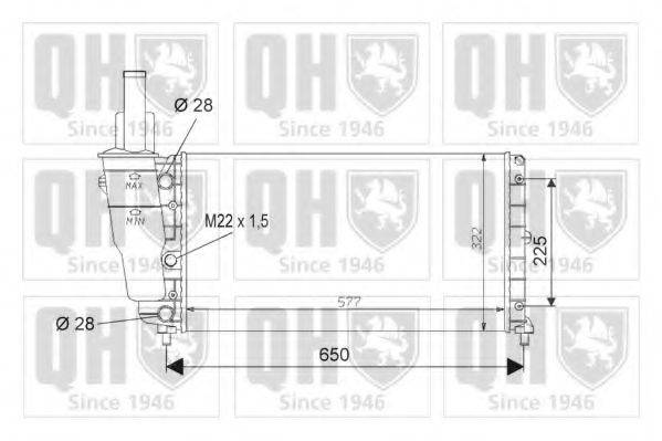 Радіатор, охолодження двигуна QUINTON HAZELL QER1545
