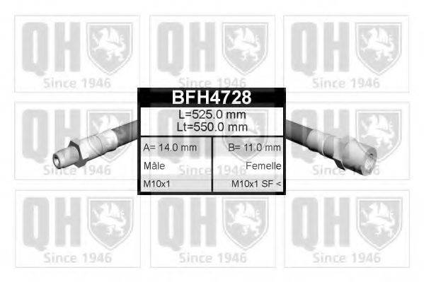 QUINTON HAZELL BFH4728 Тормозной шланг