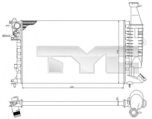 TYC 7050069 Радиатор, охлаждение двигателя