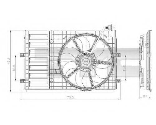 TYC 8370035 Вентилятор, охлаждение двигателя