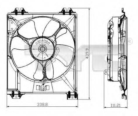 Вентилятор, охолодження двигуна TYC 809-0016