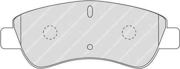 Комплект гальмівних колодок, дискове гальмо FERODO FDB1399