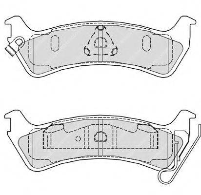 Комплект тормозных колодок, дисковый тормоз FERODO FDB1549