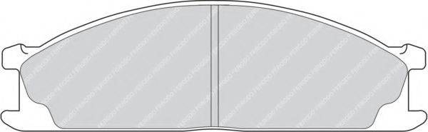 Комплект гальмівних колодок, дискове гальмо FERODO FDB641