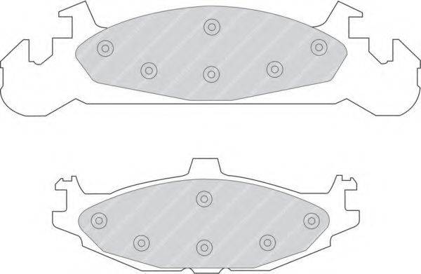 Комплект гальмівних колодок, дискове гальмо FERODO FDB922