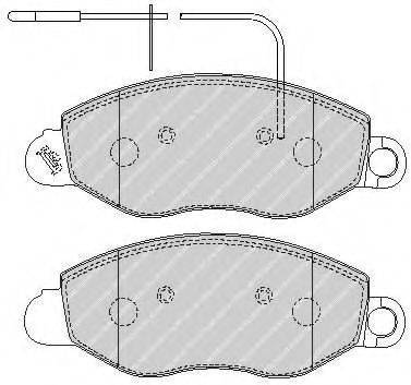 Комплект гальмівних колодок, дискове гальмо FERODO FVR1616