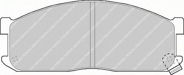 Комплект гальмівних колодок, дискове гальмо FERODO FVR757