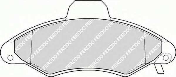 Комплект гальмівних колодок, дискове гальмо FERODO FSL1276