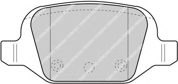 Комплект гальмівних колодок, дискове гальмо FERODO FSL1324