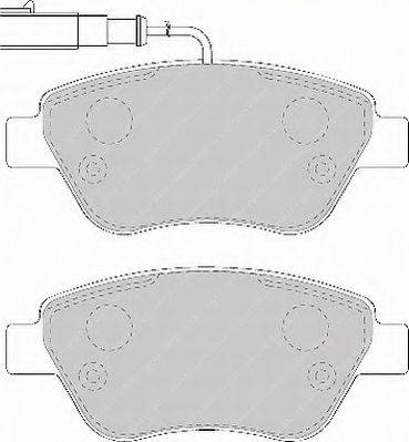 Комплект гальмівних колодок, дискове гальмо FERODO FSL1466