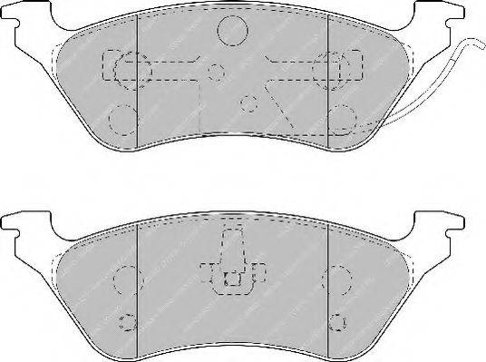 Комплект тормозных колодок, дисковый тормоз FERODO FSL1475