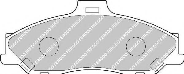 Комплект гальмівних колодок, дискове гальмо FERODO FSL1527