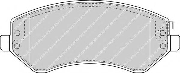 Комплект гальмівних колодок, дискове гальмо FERODO FSL1576